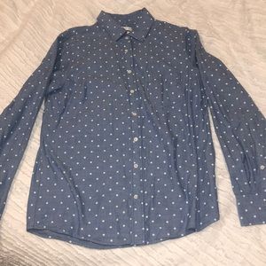 J. Crew Polka Dot Button-Up